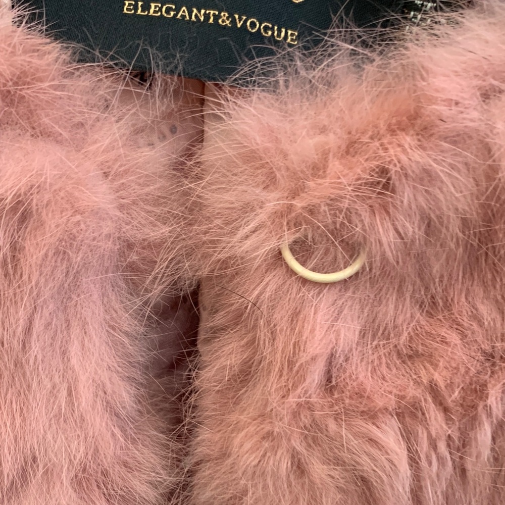 Pink Rabbit Fur Jacket - Picture 4 of 4